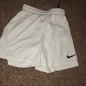 white nike shorts